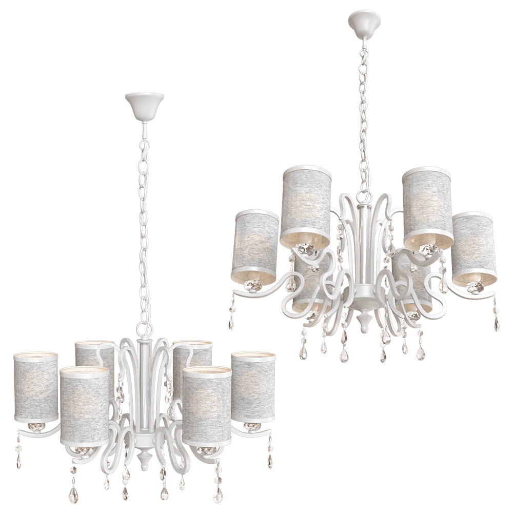 Chandelier CRYSTAL LUX Elisa SP6 White