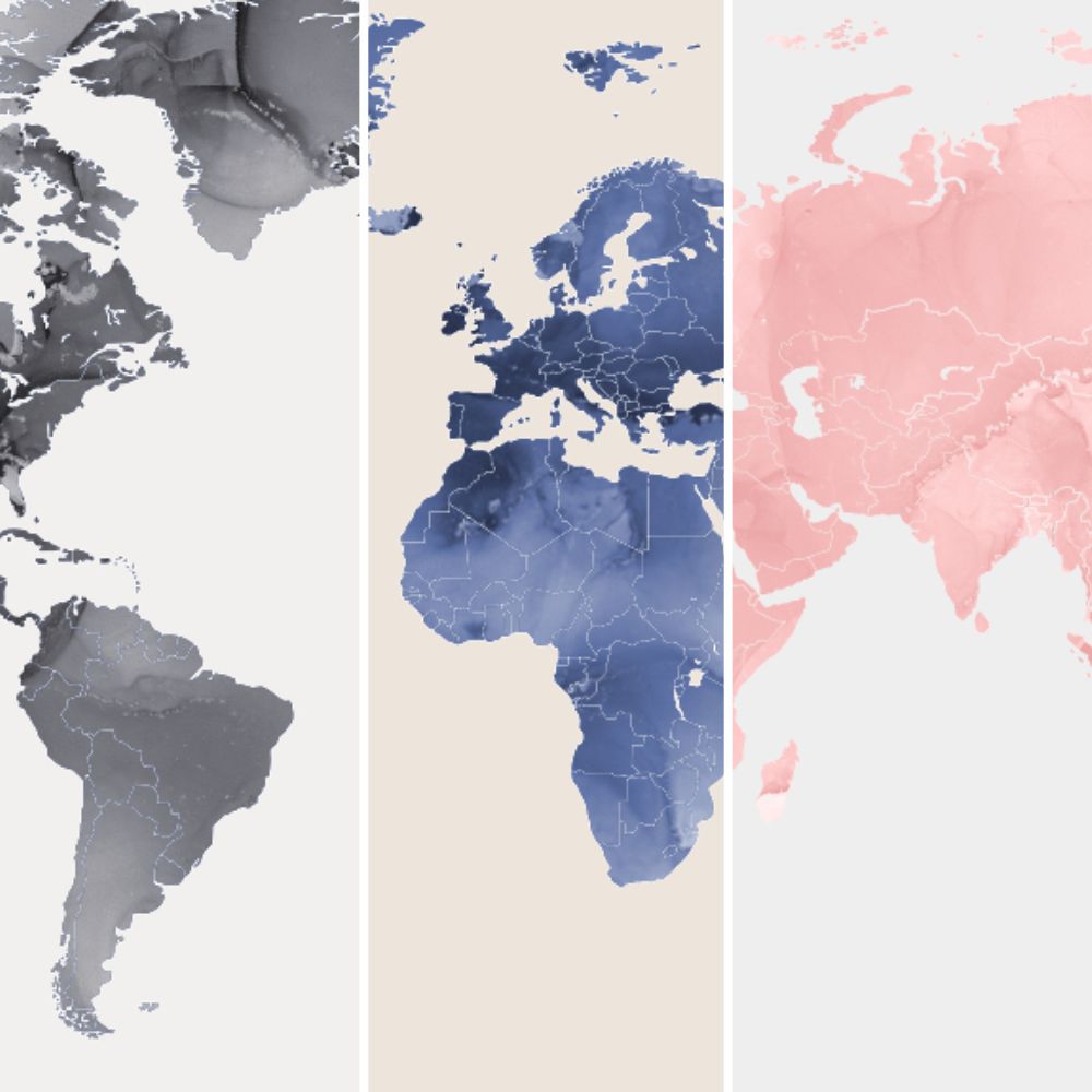 Wallpaper World map Fluid - download 3d model 