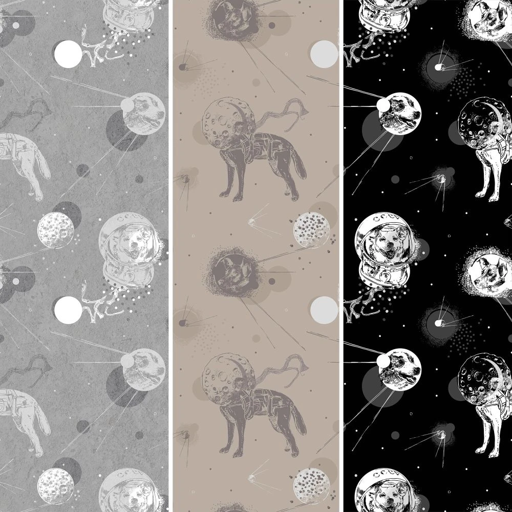 Wallpaper Dress-wall Belka and Strelka