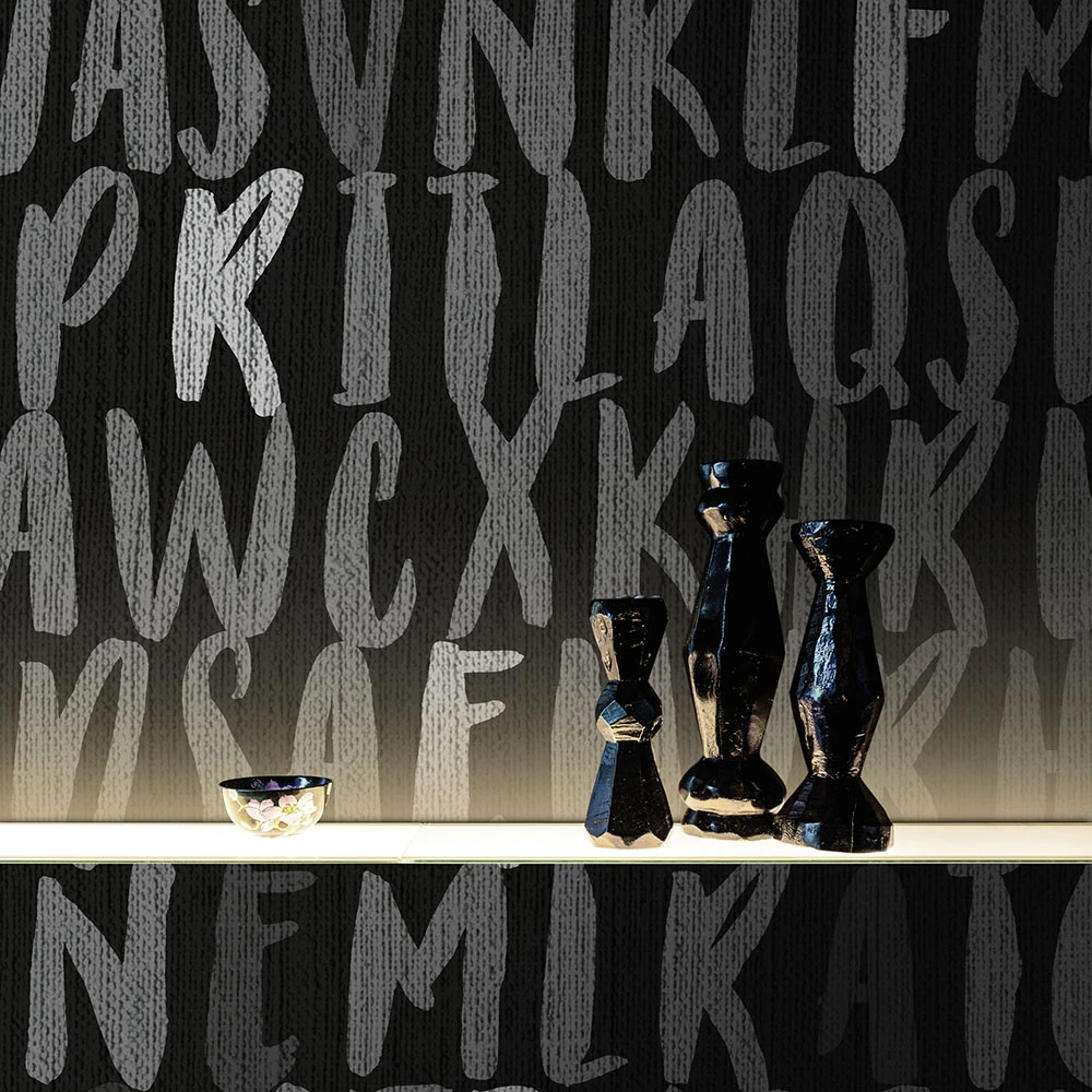 Wallpaper Spaghetti Wall Alphabet WPN 117 (3)