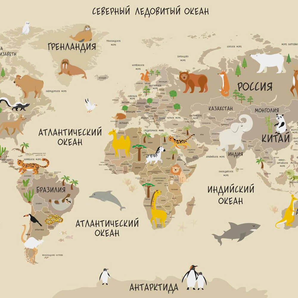 Животные на карте