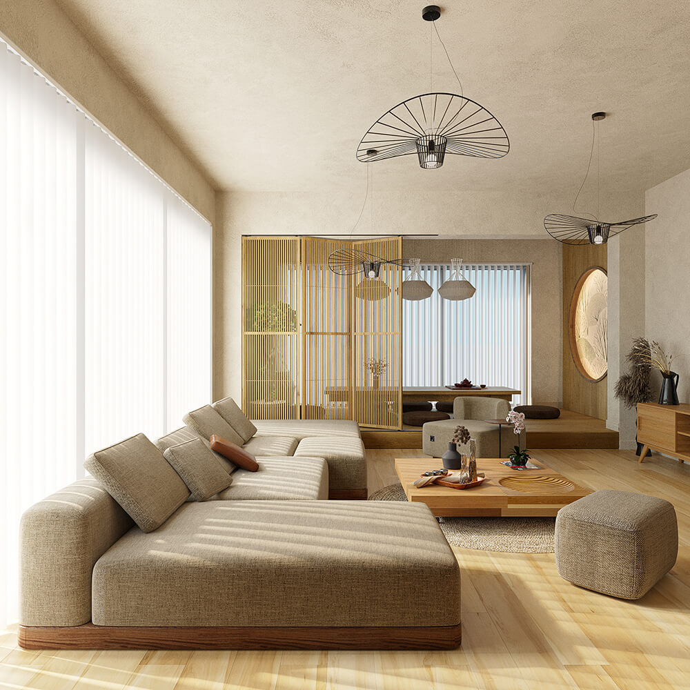 Japandi living room 1
