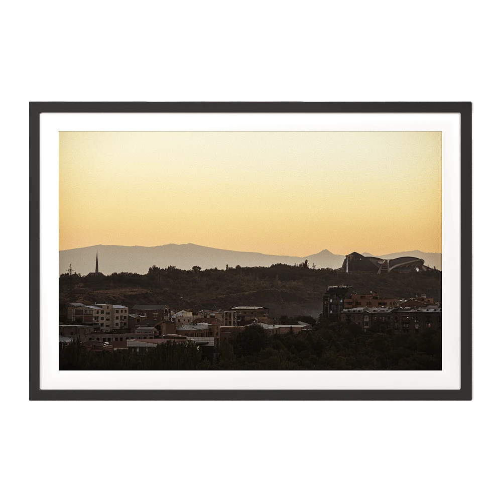 Picture with Sunset in Yerevan