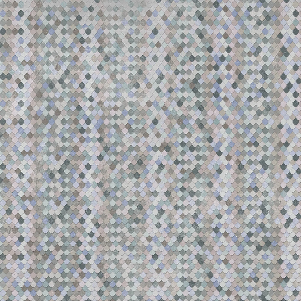 Wallpaper Spaghetti Wall Colorful Scales WPN 213