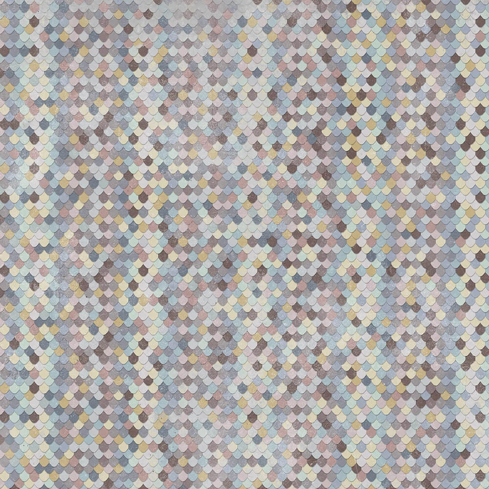 Wallpaper Spaghetti Wall Colorful Scales WPN 213 (2)