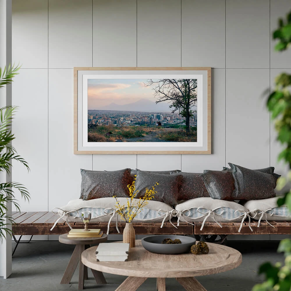Art Photograph with City and Mountain Landscape (2)