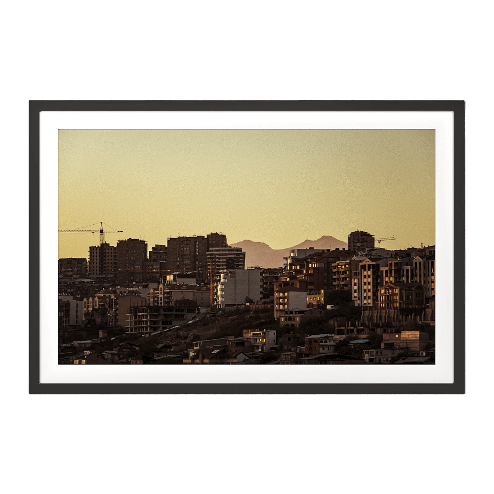 Framed Picture with Sunset in Yerevan