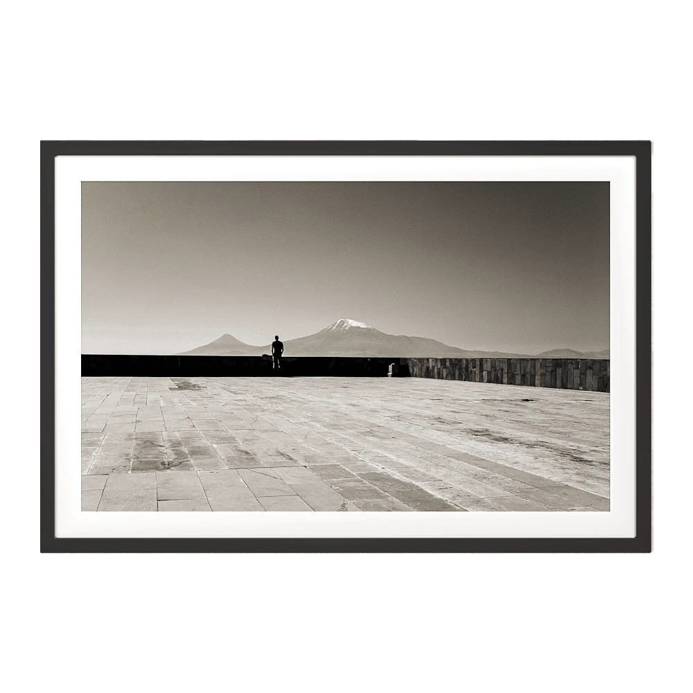 Art Photograph with Black and White Landscape