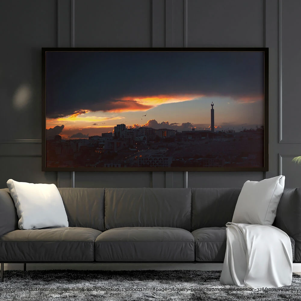 Framed Picture with Night Yerevan Cityscape (2)