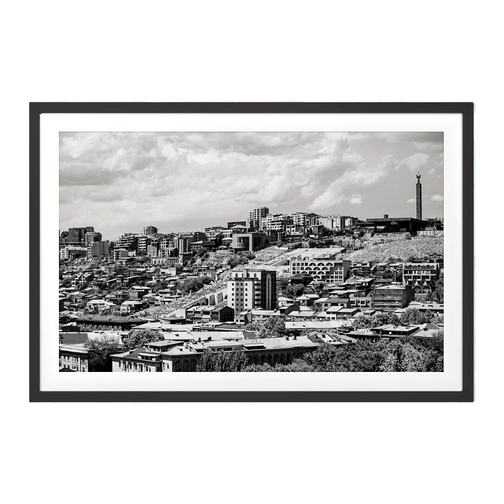 Framed Picture with Yerevan Cityscape in B&W
