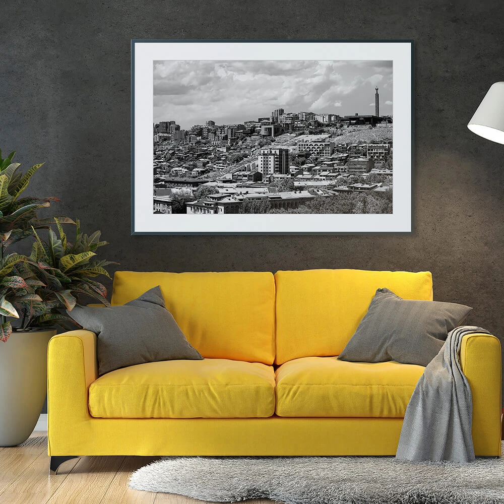 Framed Picture with Yerevan Cityscape in B&W (2)