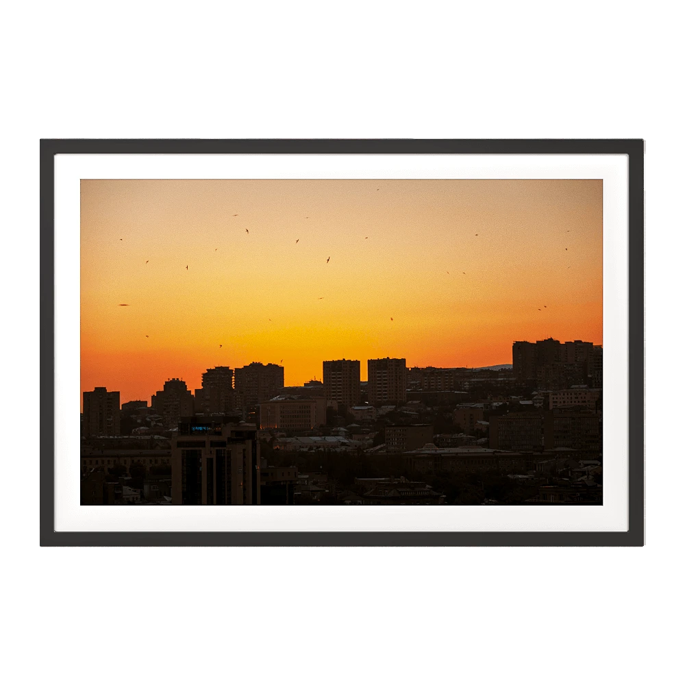 Framed Picture with Sunset in Yerevan