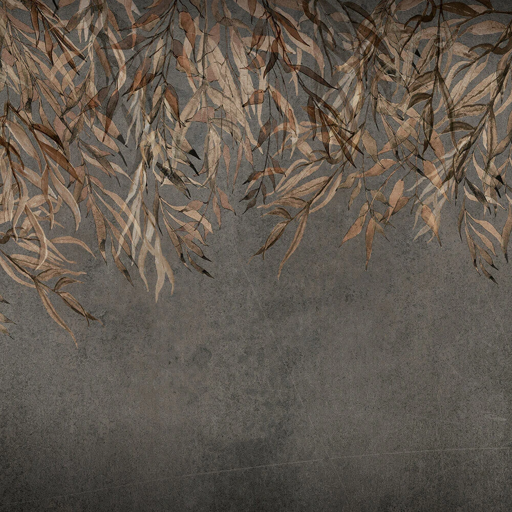 Wallpaper Spaghetti Wall Copper Fronds WPN 414