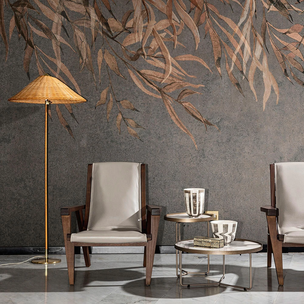 Wallpaper Spaghetti Wall Copper Fronds WPN 414 (2)