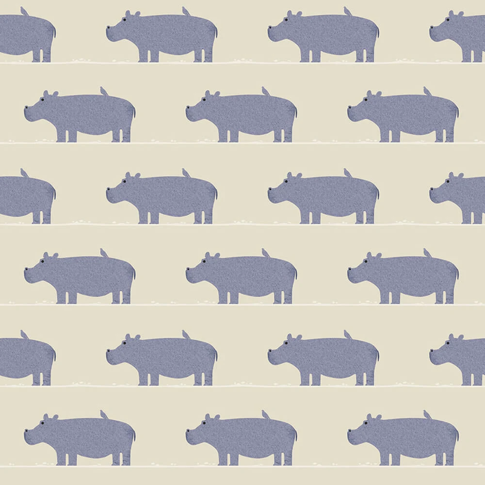 Wallpaper ROCK AND WALL Purple hippopotamus