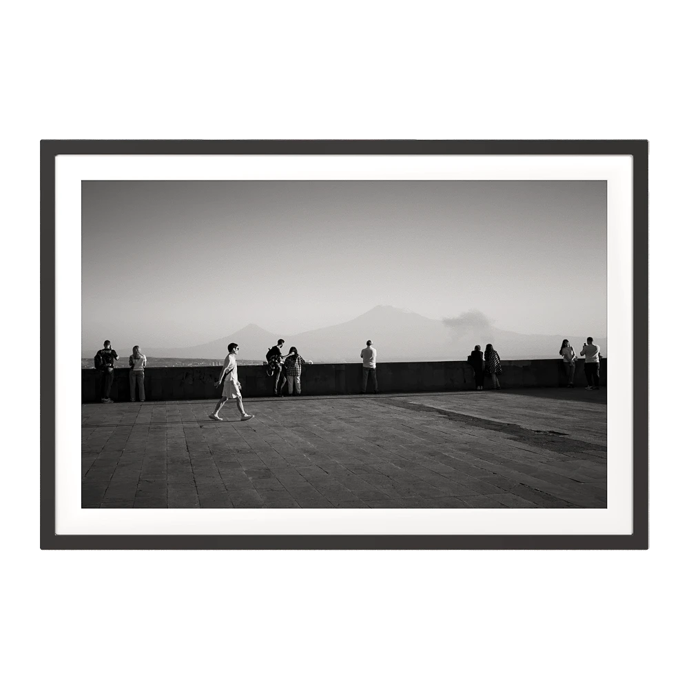 Framed Picture with Black and White Landscape