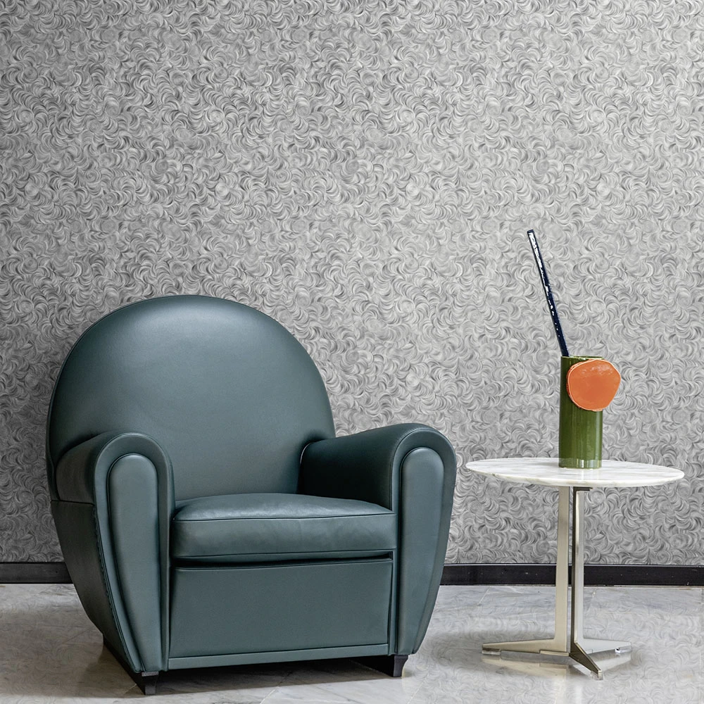 Wallpaper Spaghetti Wall Metal Circulare Brushed WPN 513 (3)