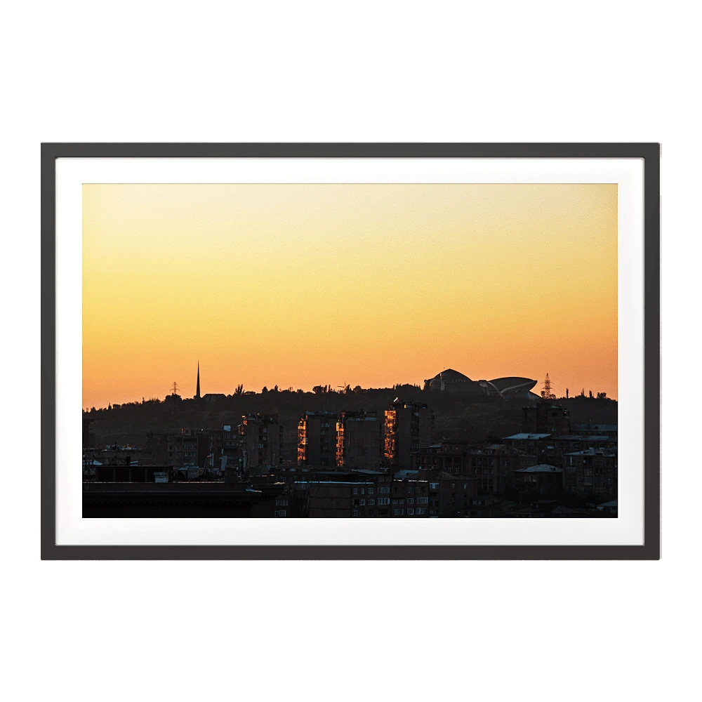 Framed Picture with Sunset in Yerevan