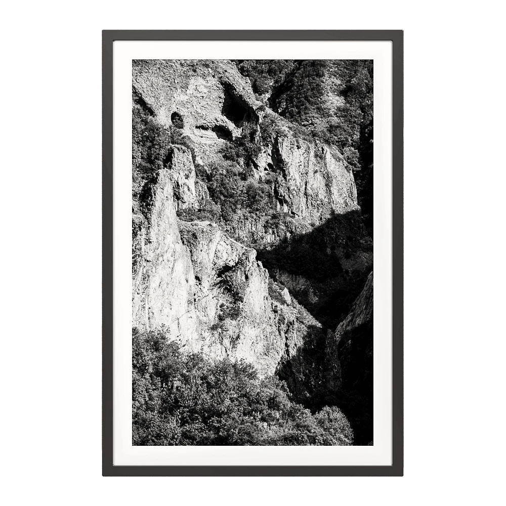 Framed Picture with Black and White Mountain