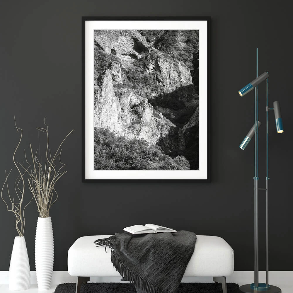 Framed Picture with Black and White Mountain (2)
