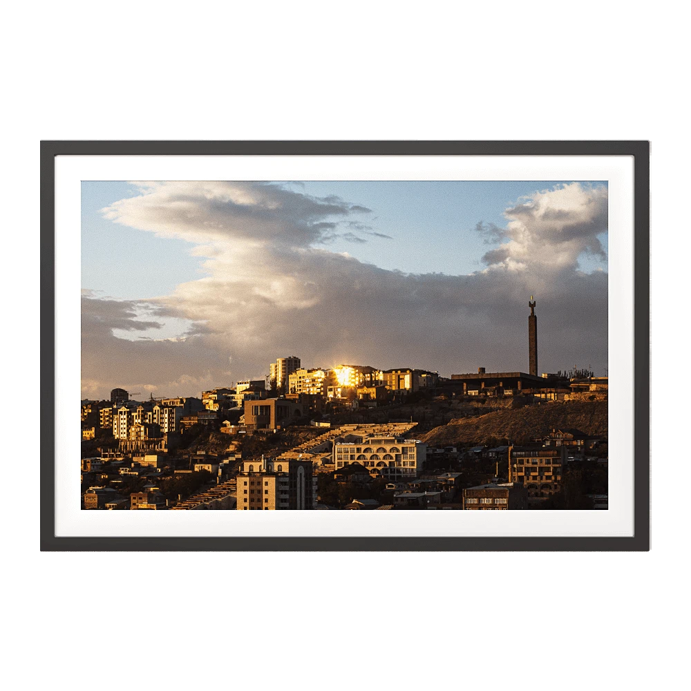 Framed Picture with Sunset in Yerevan