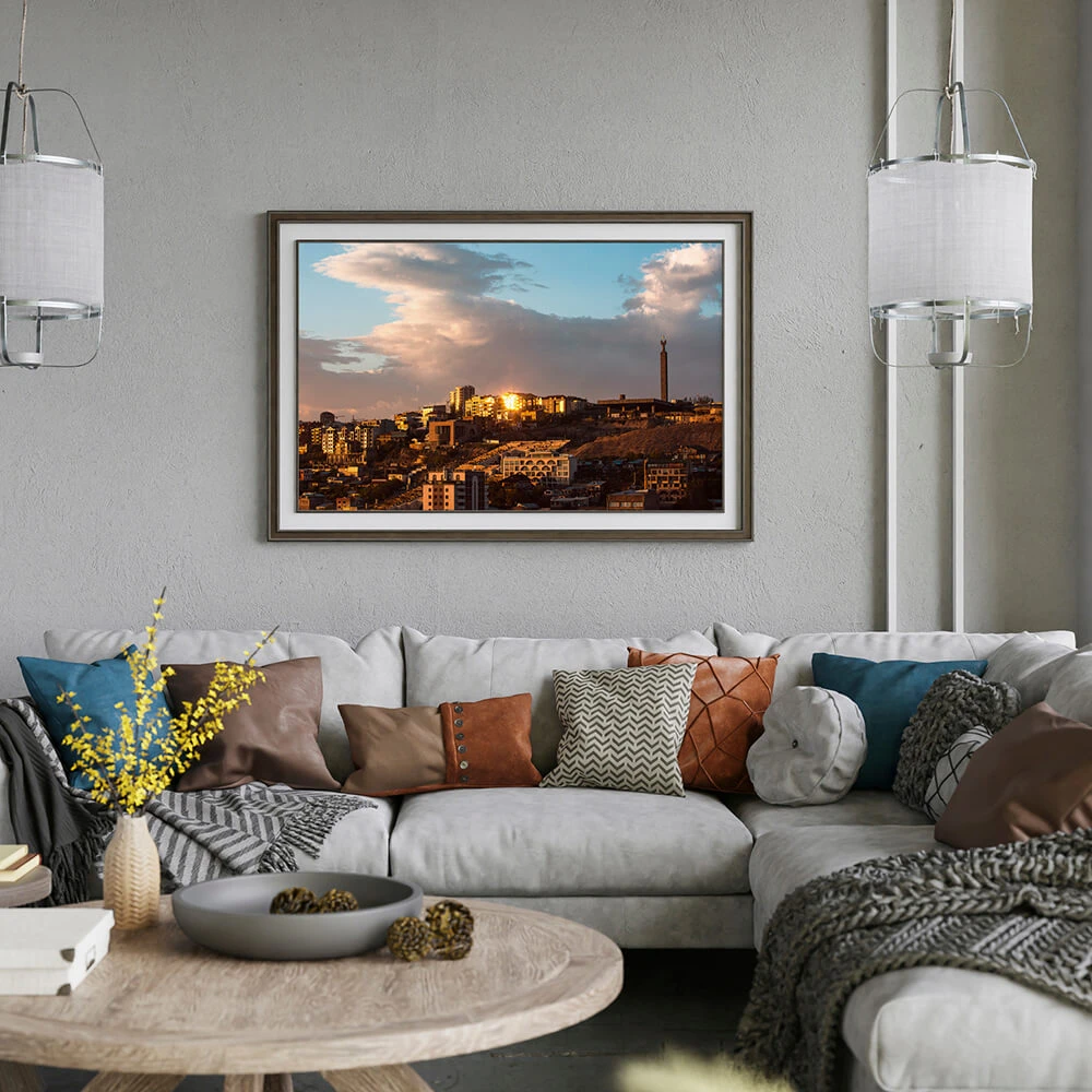Framed Picture with Sunset in Yerevan (2)