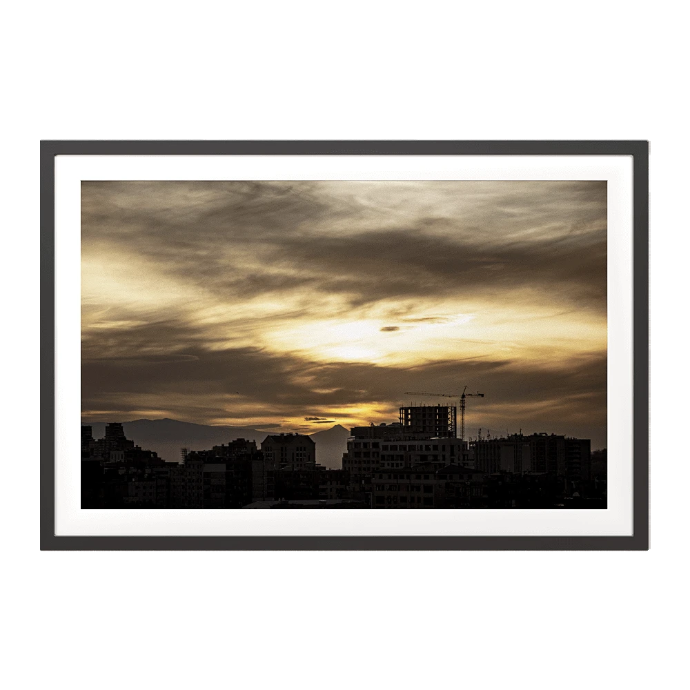 Framed Picture with Sunset in Yerevan