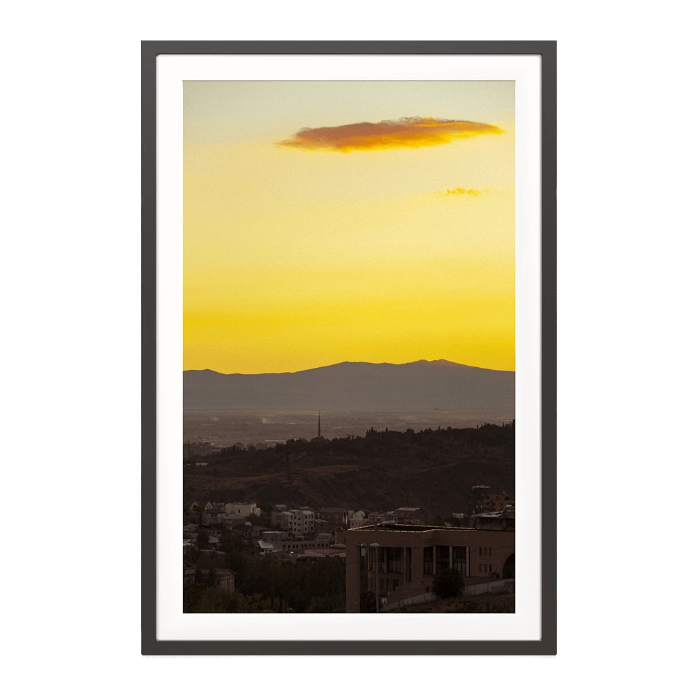 Framed Picture with Sunset Landscape in Yerevan