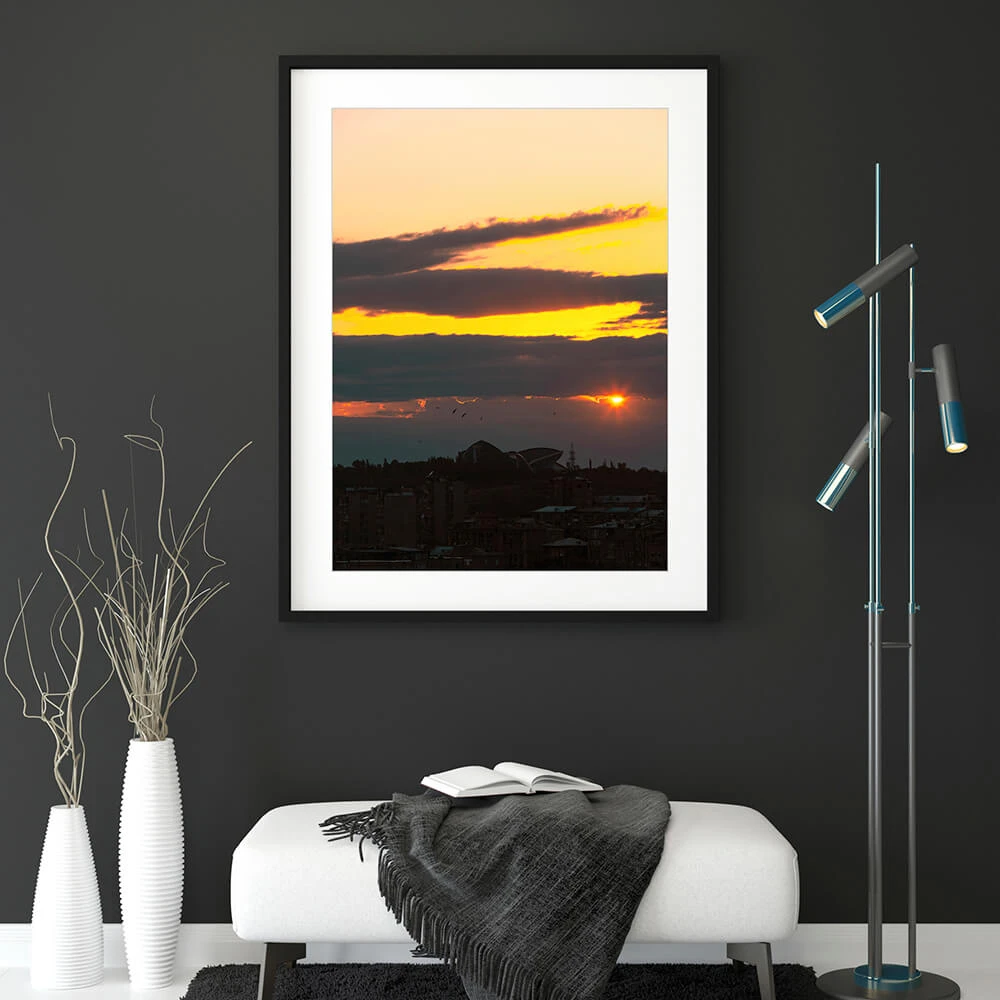 Framed Picture with Sunset in Yerevan (2)