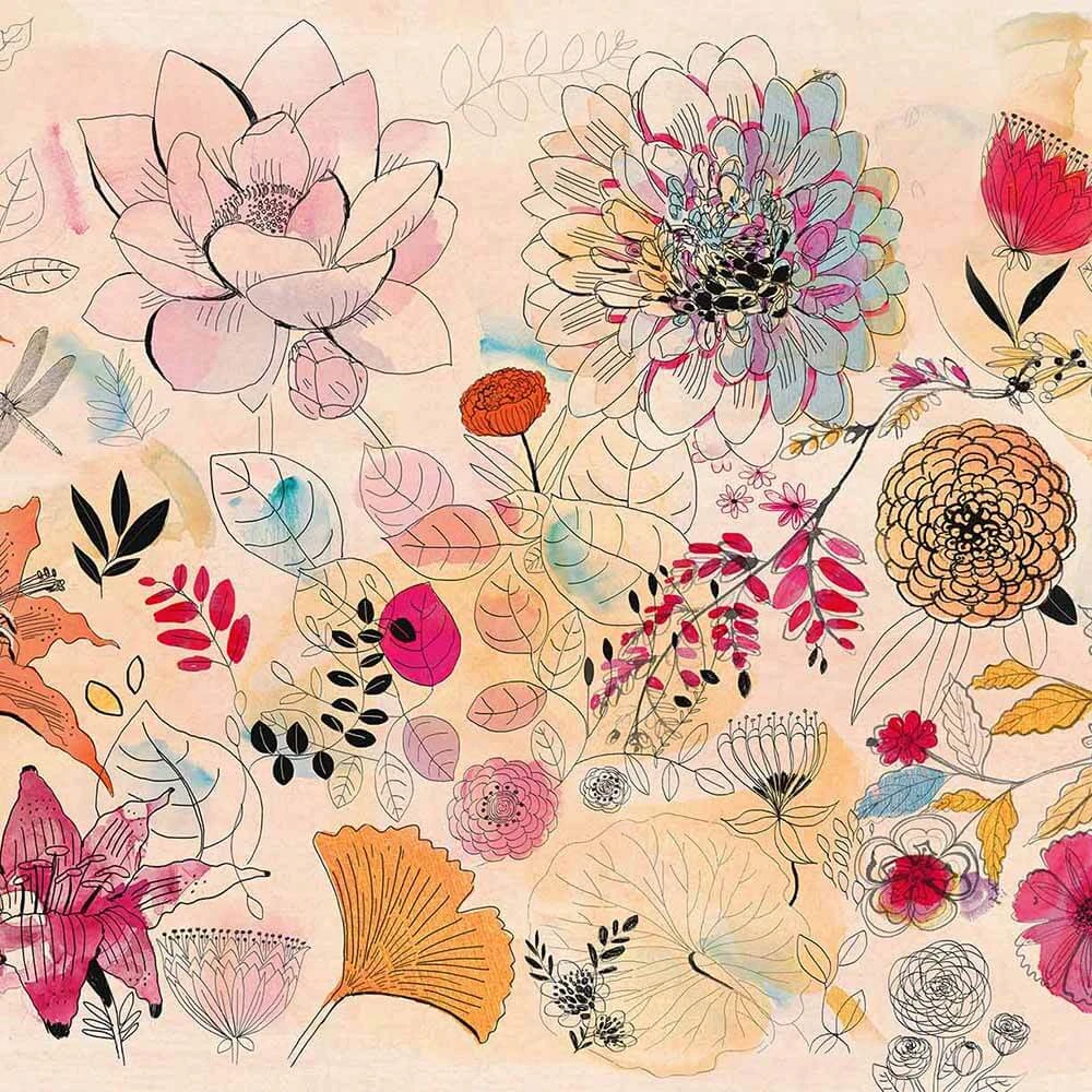 Wallpaper WallPepper Watercolor illustration flowers