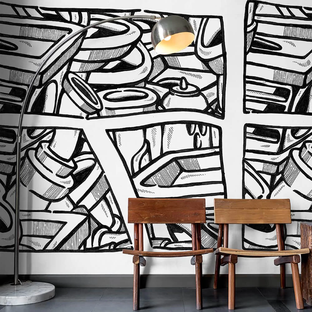 Wallpaper WallPepper Like a comic but on the wall (2)