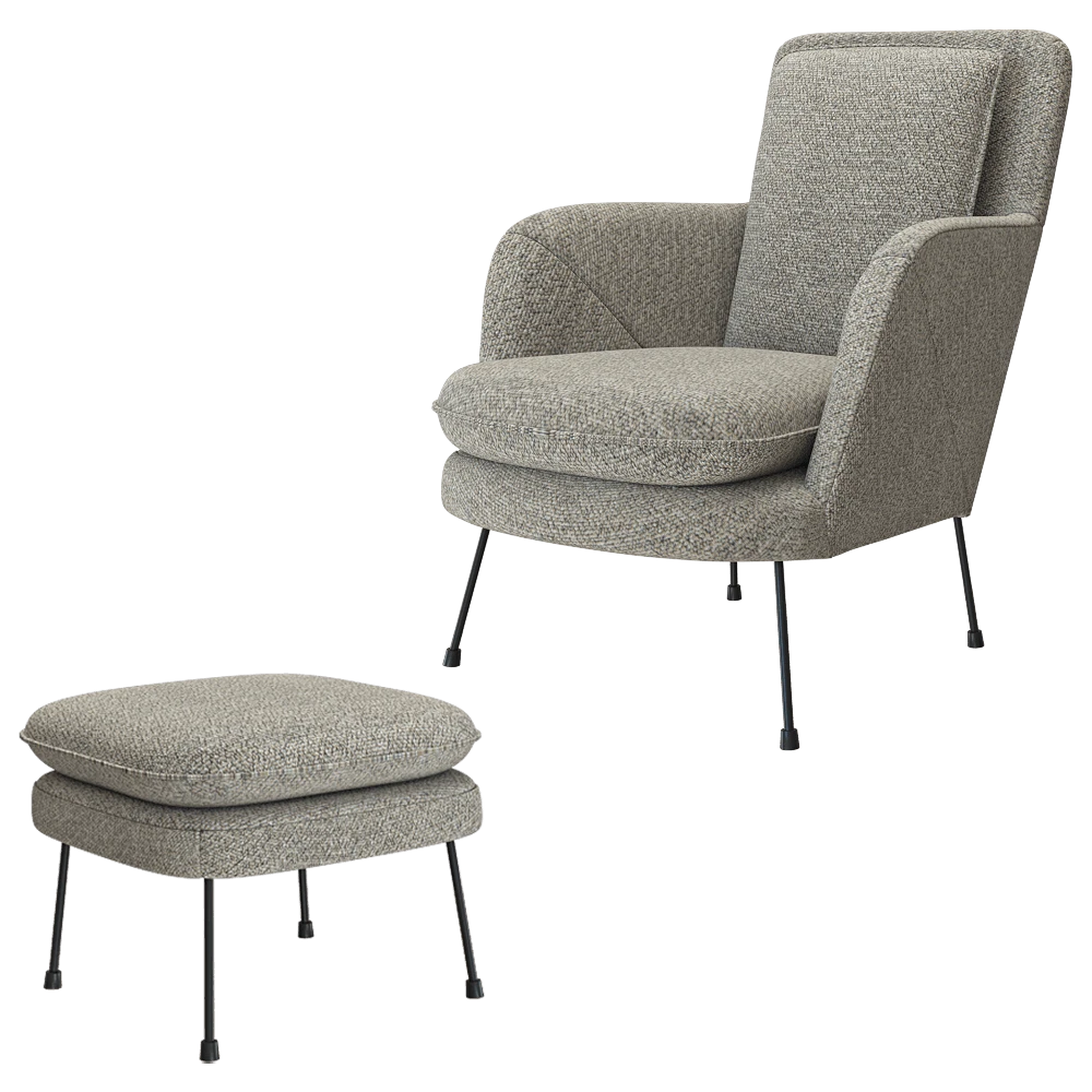 Armchair with pouf Bizzarto Soho
