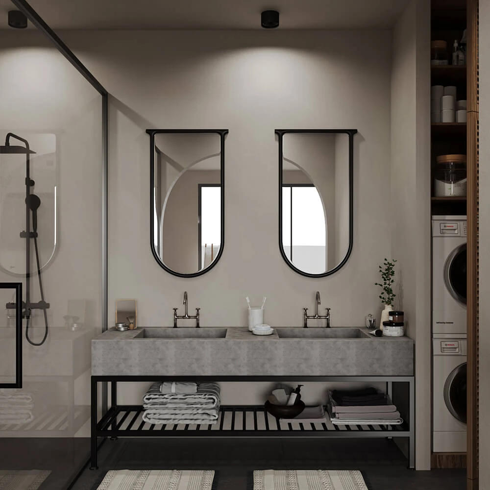 Serene Wabi-sabi Bedroom Interior 3D Scene (17)