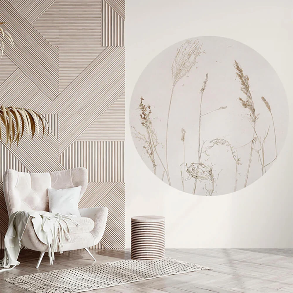 Round Wallpaper Wall Art Campo Di Avena (2)