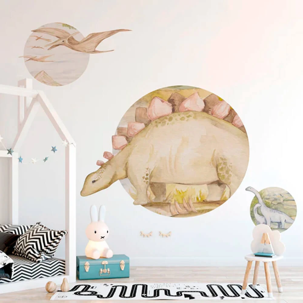 Wallpaper Wall Art Dino Story round (2)
