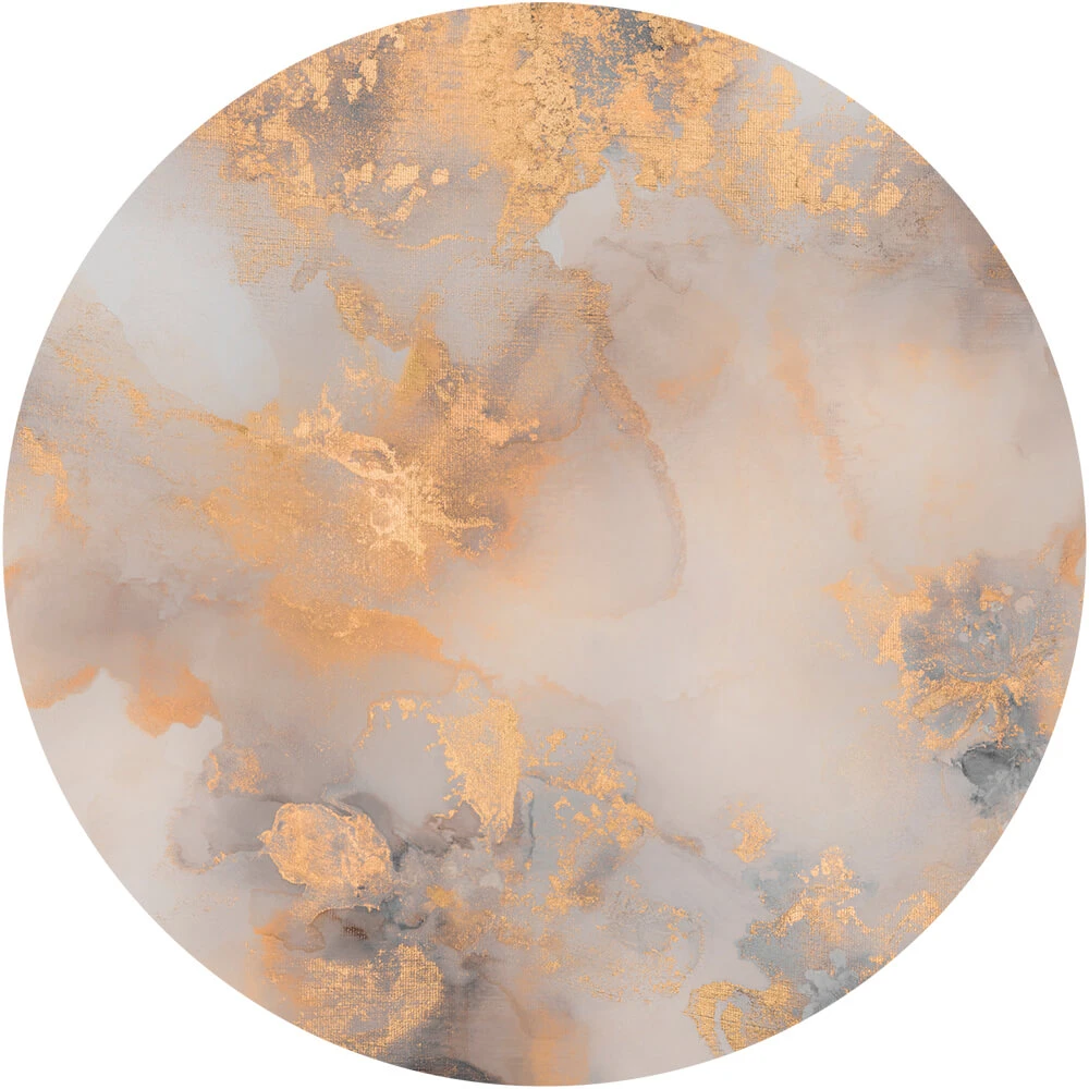 Wallpaper Wall Art Dolce Vita Grey&Gold round