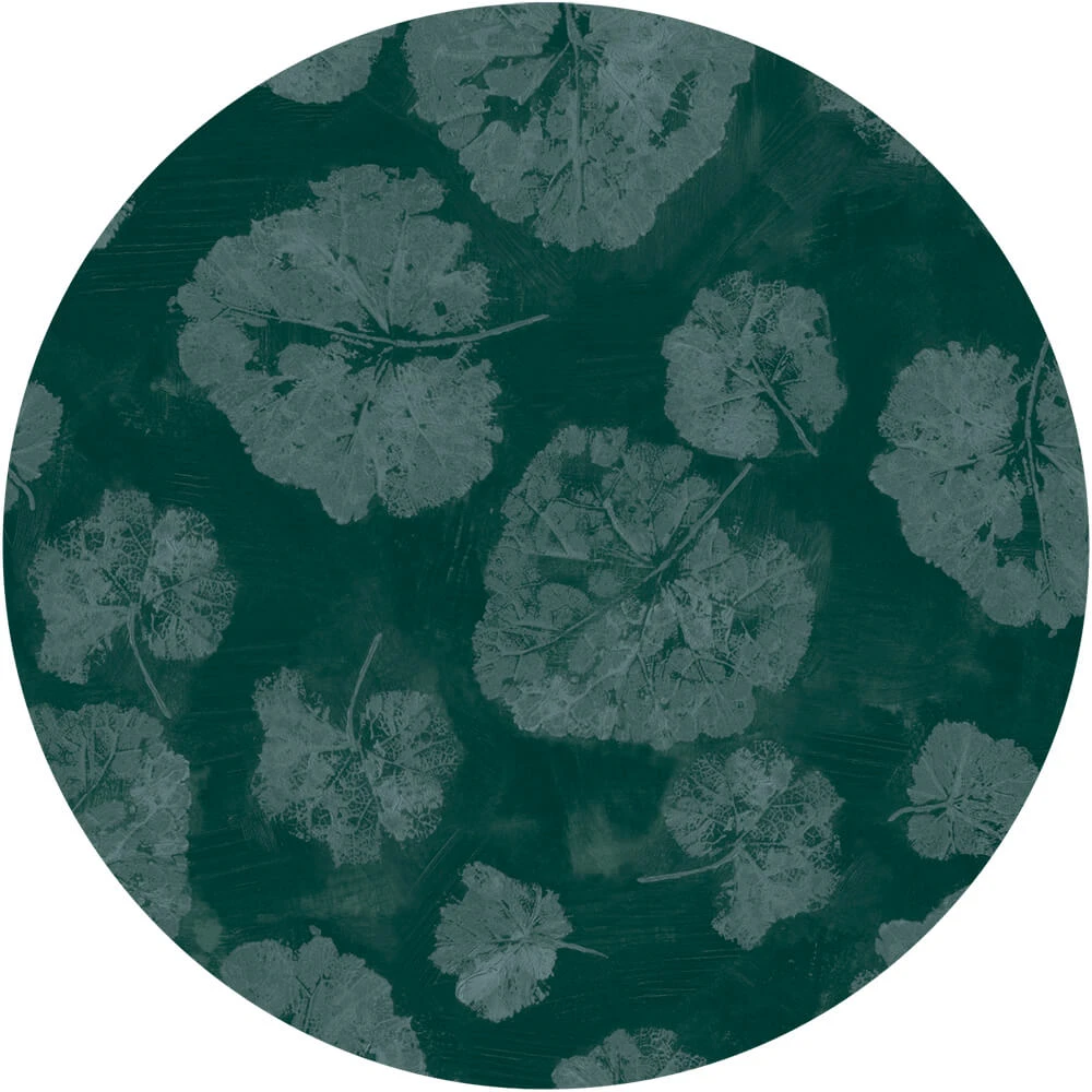 Wallpaper Wall Art Foglia Sage round