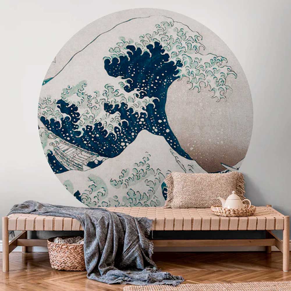 Wallpaper Hokusai round, Wall Art - Download the Texture (38965 ...
