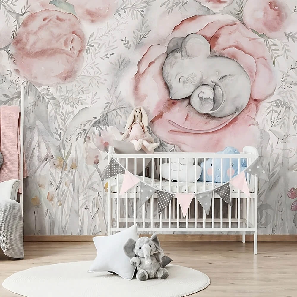 Wallpaper Wall Art Little Nap Light round (2)