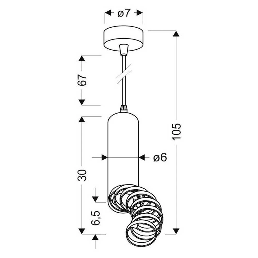 Hanging Lamp Candellux Lighting black + tube rings 31-77714 (2)