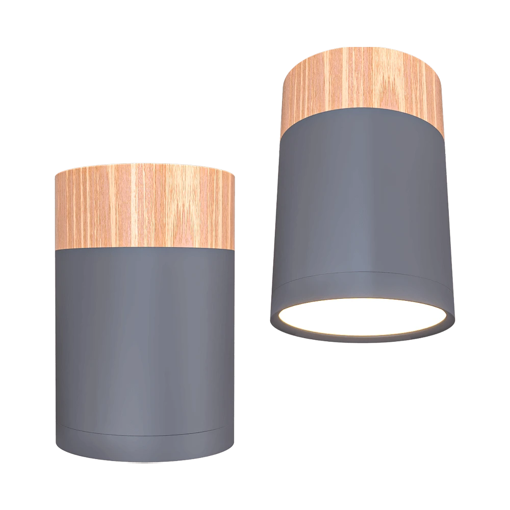 Spot Light Candellux Lighting Gray and wooden Tube 2284262