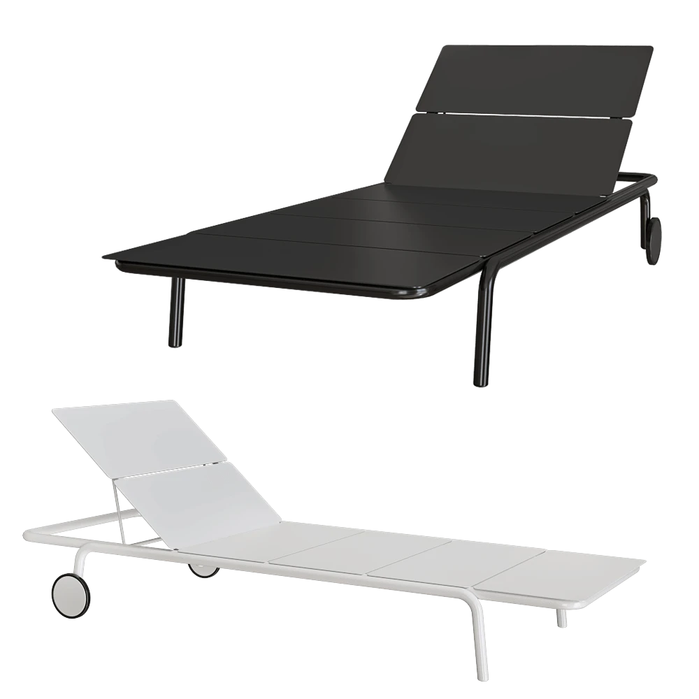 Sun lounger Serax aluminium sand August