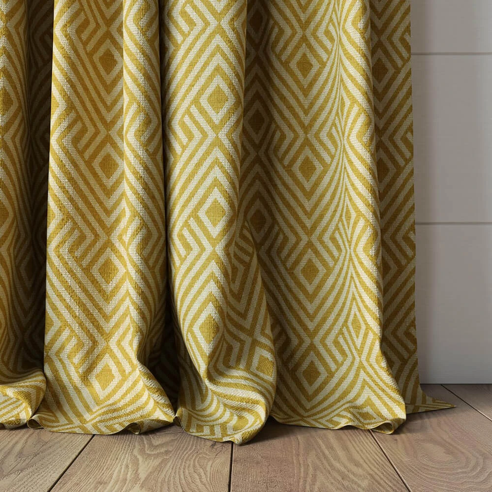 Fabric Twinbru Geometric Gold Jacquard 1464013 (2)