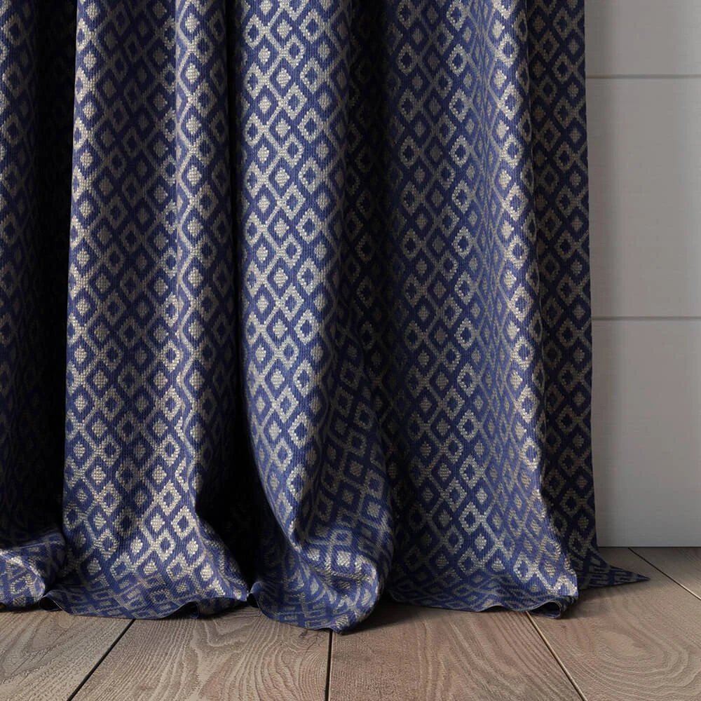 Fabric Texture Twinbru Geometric Blue Jacquard 1164001 (2)