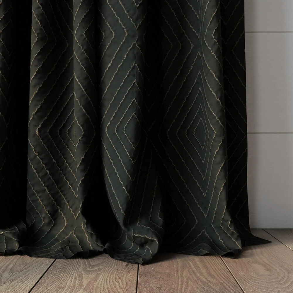 Fabric Texture Twinbru Geometric Black Jacquard 2062309 (2)