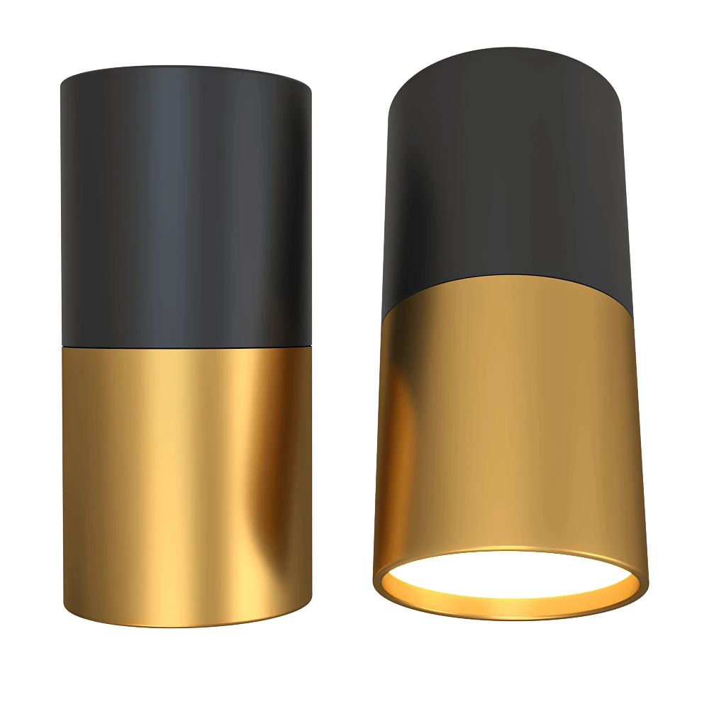 Ceiling Lamp Candellux Lighting Black and gold GU10 Tube