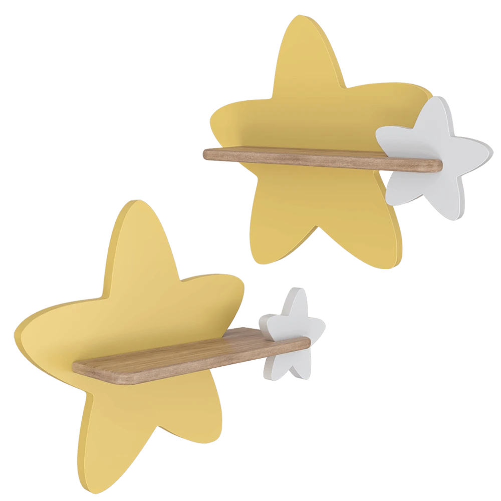 Wall Lamp Shelf Candellux Lighting Child's yellow-gray Star