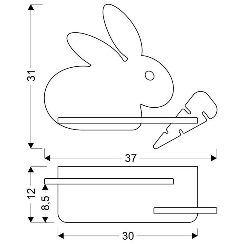 Wall lamp shelf Candellux Lighting IQ Kid's Rabbit (2)
