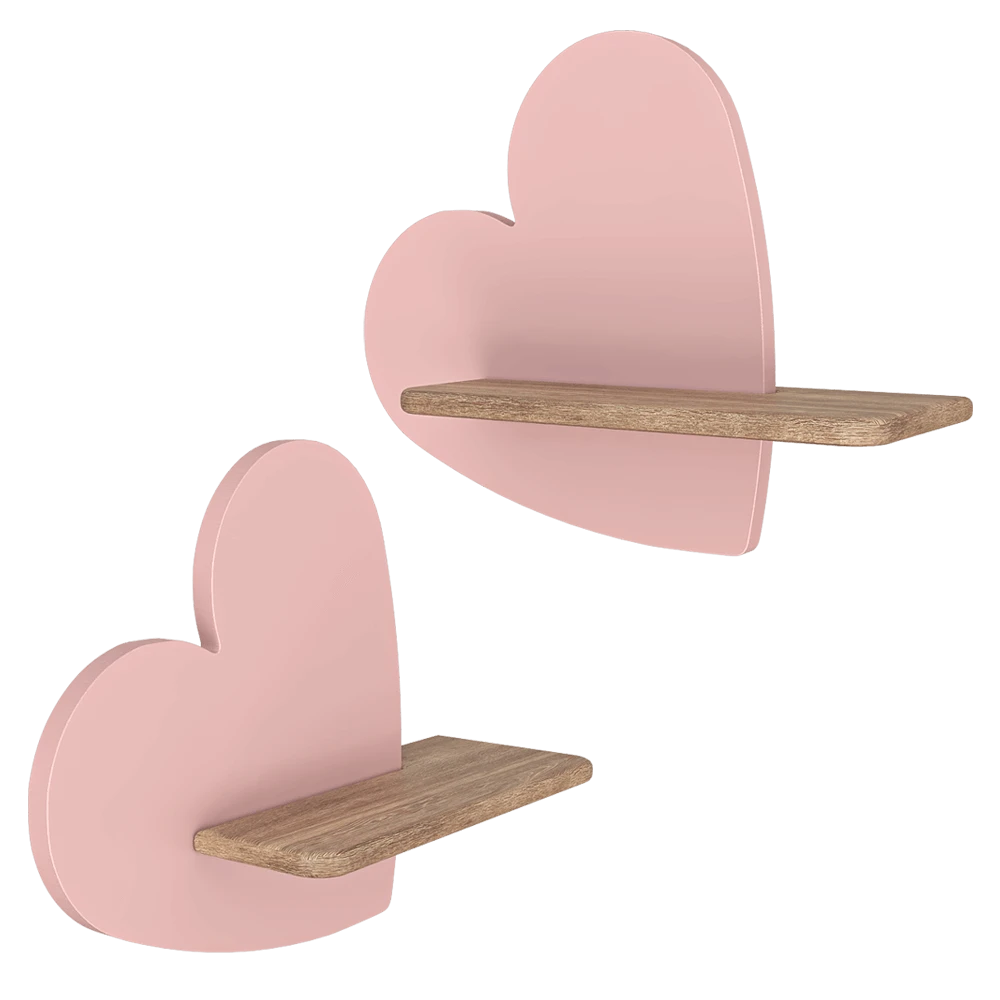 Wall Lamp Shelf Candellux Lighting Child's Pink Heart