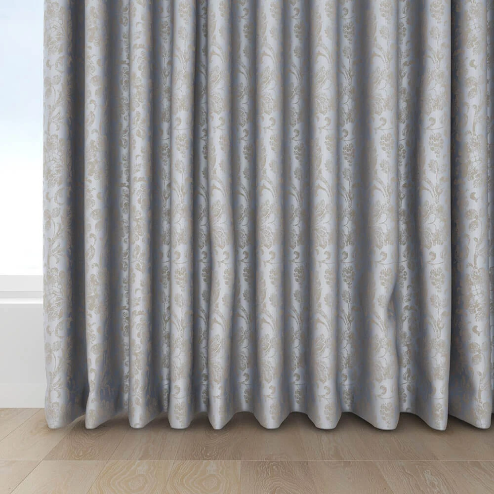Fabric Texture Twinbru Floral Blue Jacquard 2871974 (2)